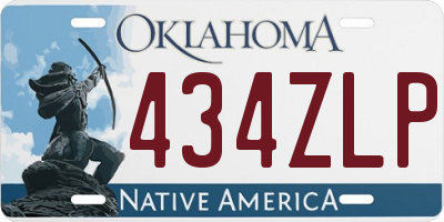 OK license plate 434ZLP
