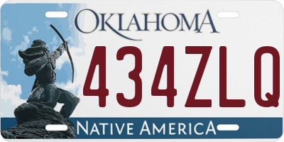 OK license plate 434ZLQ
