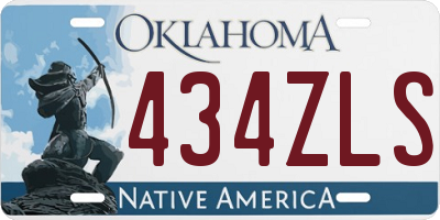 OK license plate 434ZLS