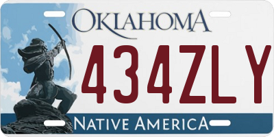 OK license plate 434ZLY