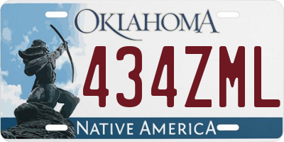 OK license plate 434ZML