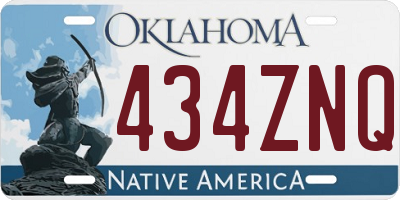 OK license plate 434ZNQ