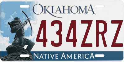 OK license plate 434ZRZ