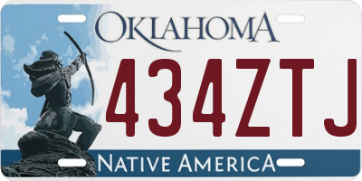 OK license plate 434ZTJ