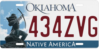 OK license plate 434ZVG