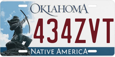 OK license plate 434ZVT