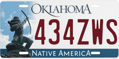 OK license plate 434ZWS