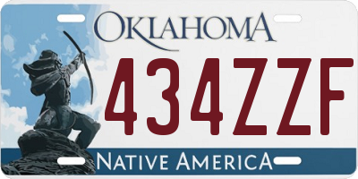 OK license plate 434ZZF