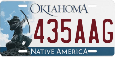 OK license plate 435AAG