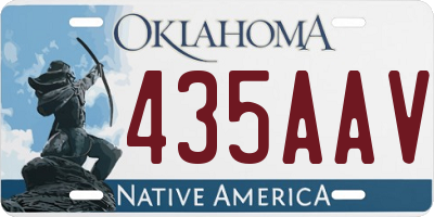 OK license plate 435AAV