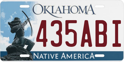 OK license plate 435ABI