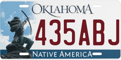 OK license plate 435ABJ