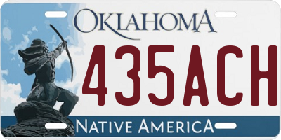 OK license plate 435ACH
