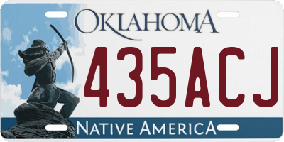 OK license plate 435ACJ