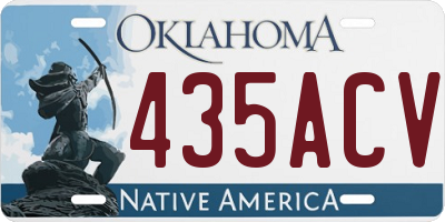 OK license plate 435ACV