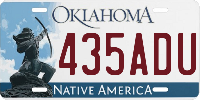 OK license plate 435ADU