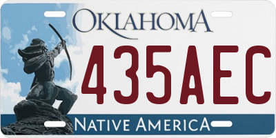 OK license plate 435AEC