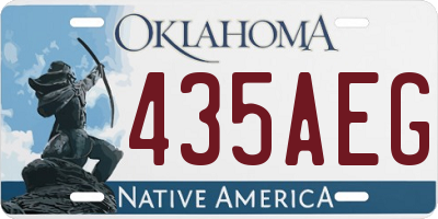 OK license plate 435AEG