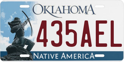 OK license plate 435AEL