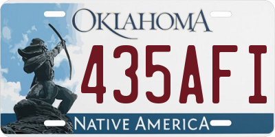 OK license plate 435AFI