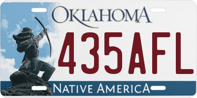 OK license plate 435AFL