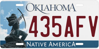 OK license plate 435AFV