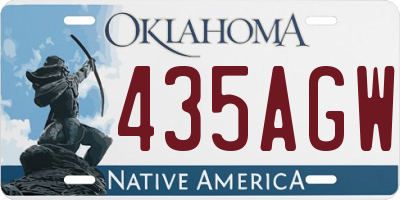 OK license plate 435AGW