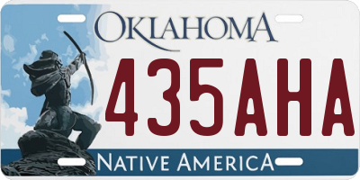 OK license plate 435AHA