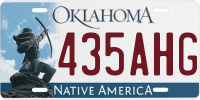 OK license plate 435AHG