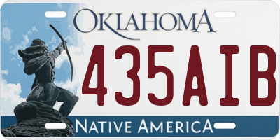 OK license plate 435AIB