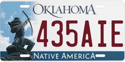 OK license plate 435AIE