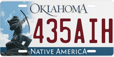 OK license plate 435AIH