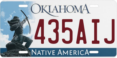 OK license plate 435AIJ
