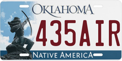 OK license plate 435AIR
