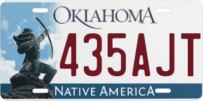 OK license plate 435AJT