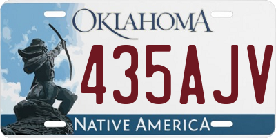 OK license plate 435AJV