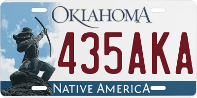 OK license plate 435AKA