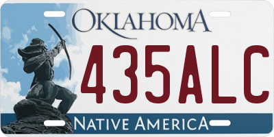 OK license plate 435ALC