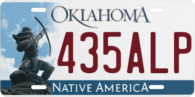 OK license plate 435ALP