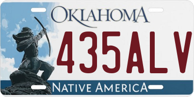 OK license plate 435ALV