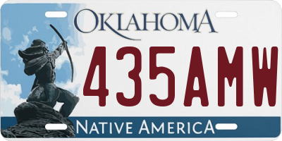 OK license plate 435AMW