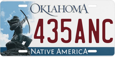 OK license plate 435ANC
