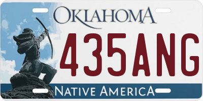 OK license plate 435ANG