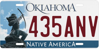 OK license plate 435ANV