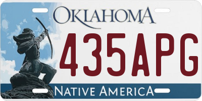OK license plate 435APG