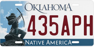 OK license plate 435APH