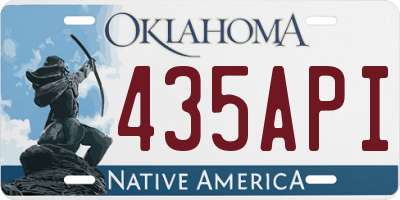 OK license plate 435API