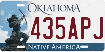 OK license plate 435APJ