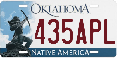 OK license plate 435APL