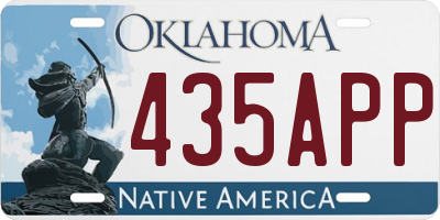 OK license plate 435APP